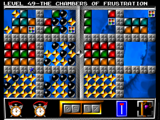 Screenshot from the 1994 Clockwiser Amiga puzzle game.