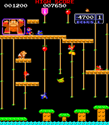 Donkey Kong Jr. Level 1 screenshot.