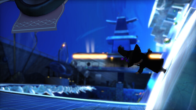 A Hat in Time Screenshot

A luxury cruiser that had run into an iceberg. Hat Kid is seemingly standing sideways off the ground, due to the camera angle being aligned with the ship, which is actually tilted sideways and stuck in sheets of ice.