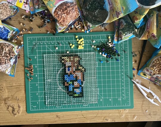 Image of Sabin made from Hama/perler beads. 