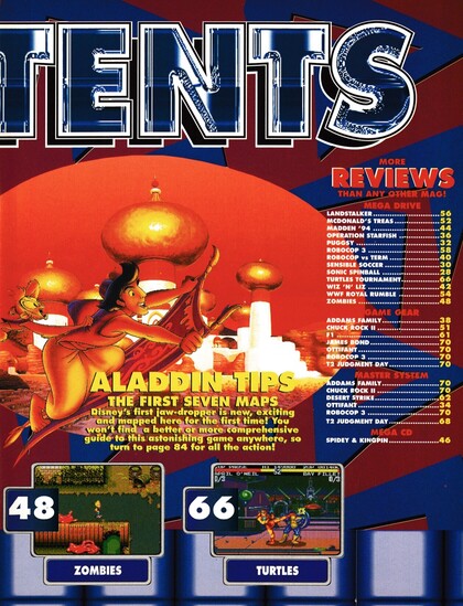 And the contents pages for Sega Pro 26 - Christmas 1993 (UK)