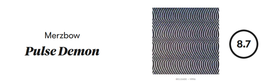 Merzbow Pulse Demon given an 8.7 by Pitchfork