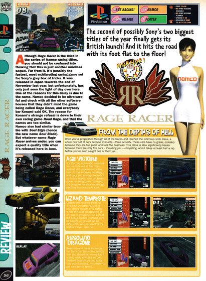 Review for Rage Racer on PSone from CVG 187 - June 1997 (UK)

score: 5/5