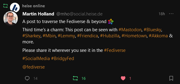 A screenshot of the post I'm replying to, seen on my timeline (using Mastodon via Elk).