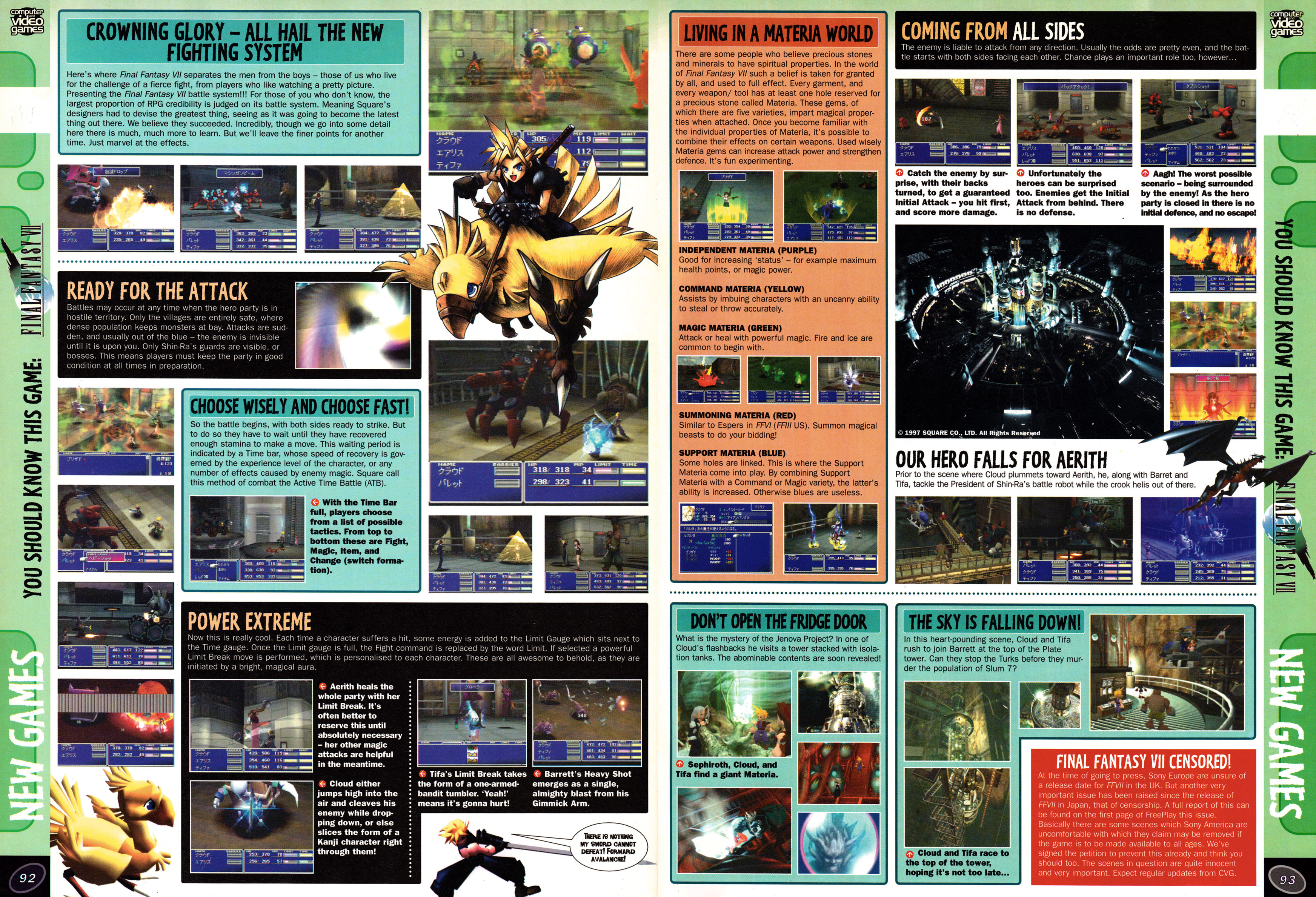 Preview for Final Fantasy VIII on PSone from CVG 185 - April 1997 (UK)