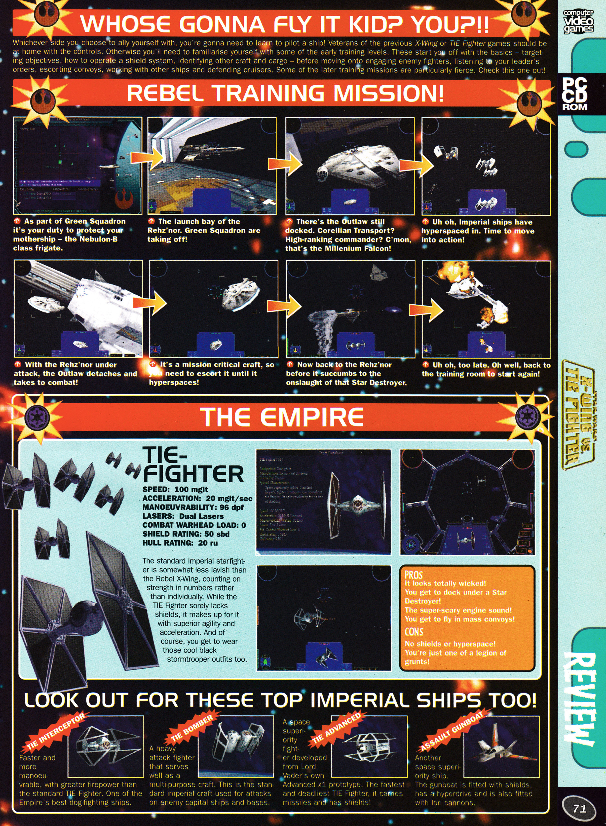 Review for X-Wing vs Tie Fighter on PC from CVG 187 - June 1997 (UK)  score: 4/5