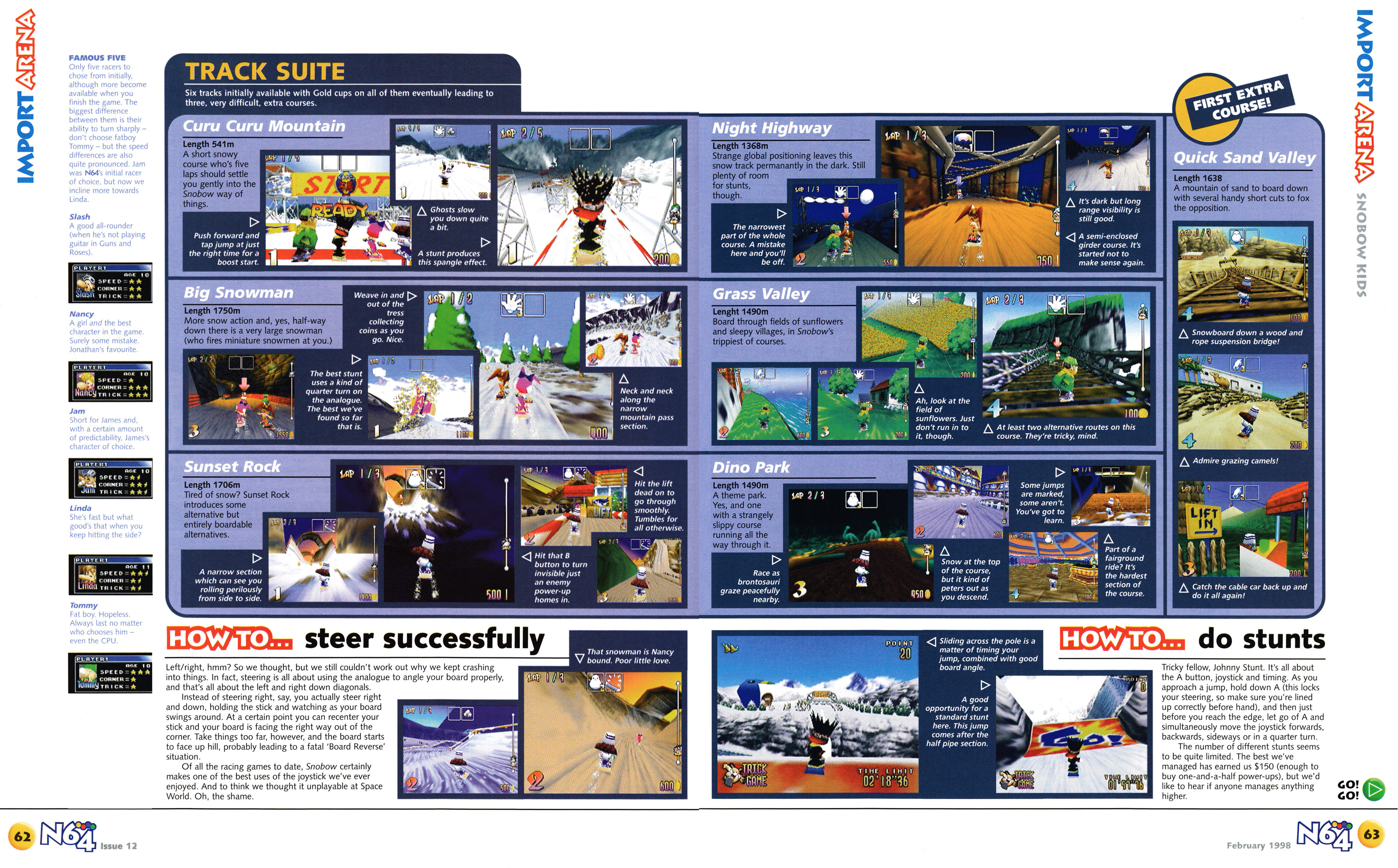 Review for Snowboard Kids on Nintendo 64 from N64 Magazine 12 - February 1998 (UK)  score: 88%