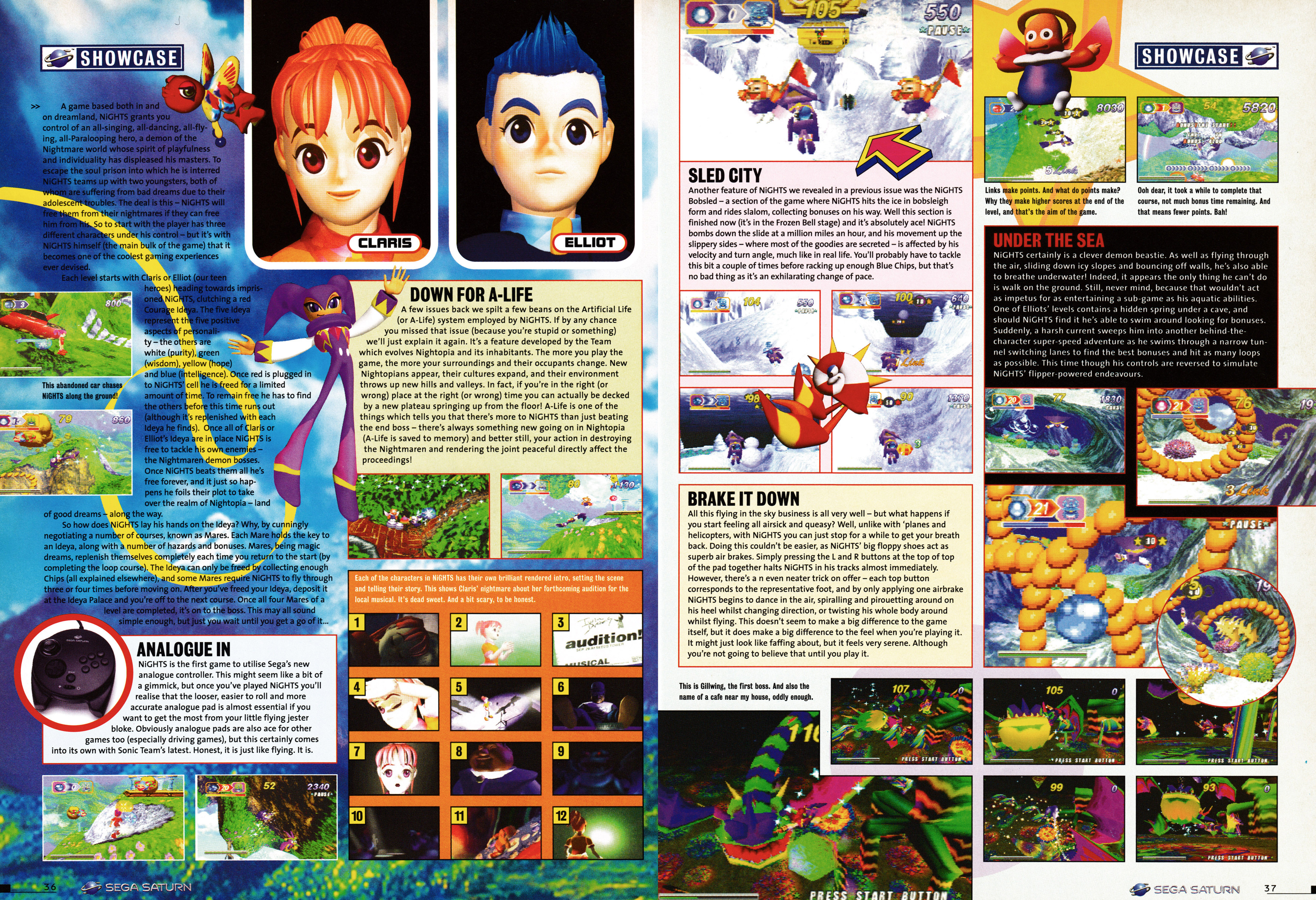 Feature for NiGHTS into Dreams on Sega Saturn from Official Sega Saturn Magazine 10 - August 1996 (UK)