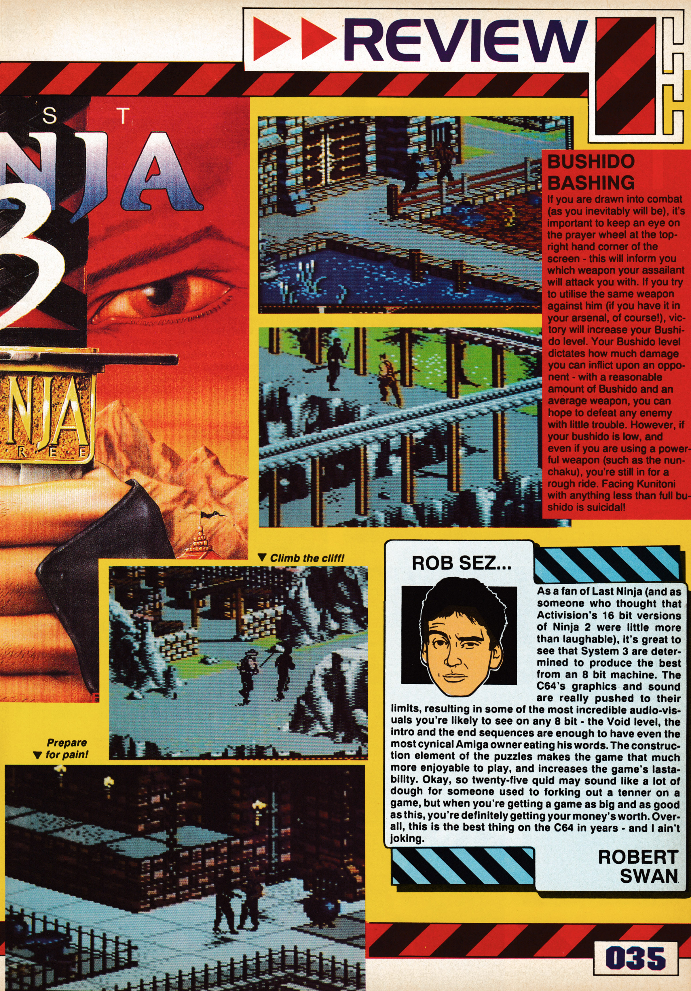 Review for Last Ninja on Commodore 64 from CVG 113 - April 1991 (UK)  score: 94%