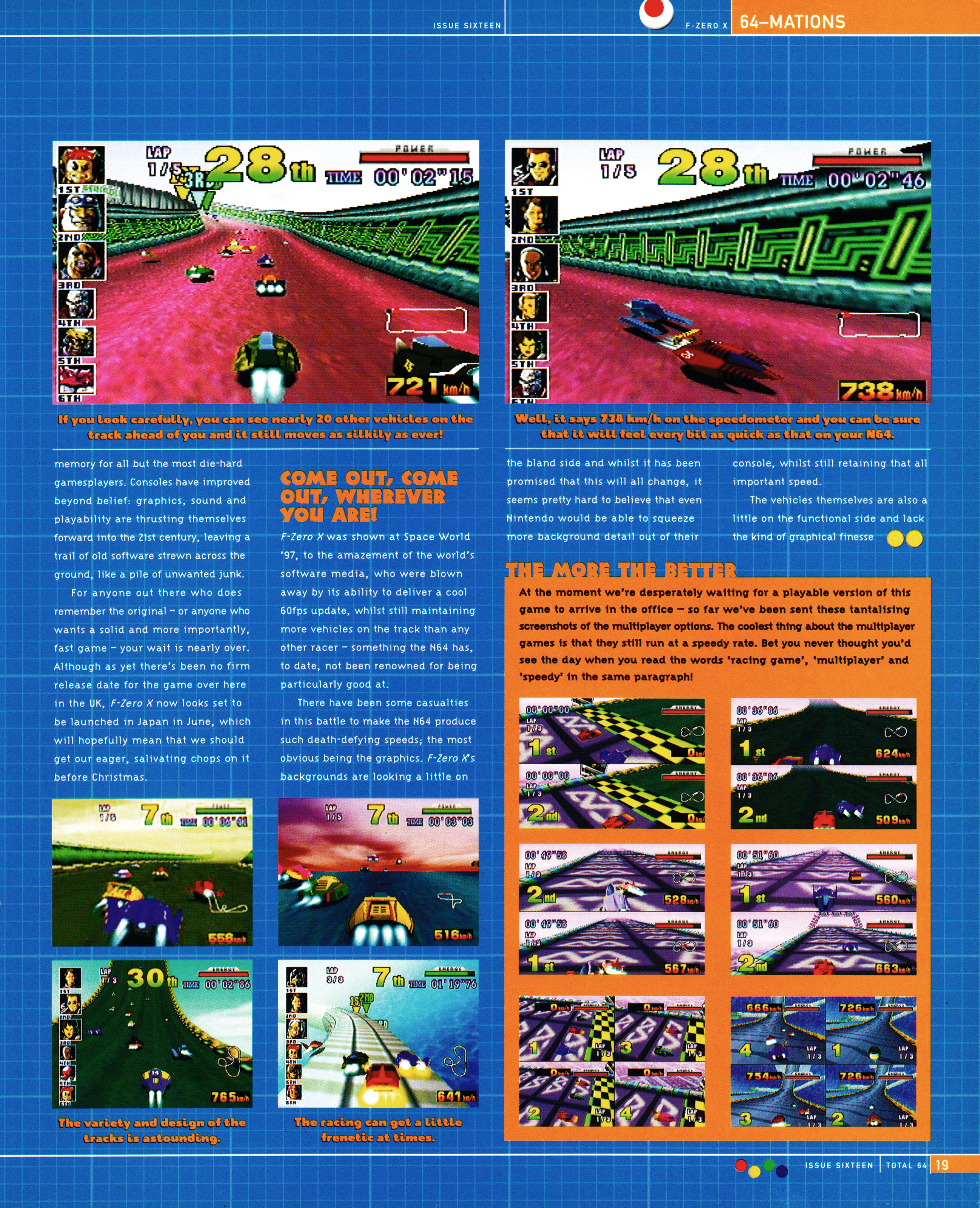 Preview for F-Zero X on Nintendo 64 from Total 64 No.16 Volume 2 Issue 4 - June 1998 (UK) 