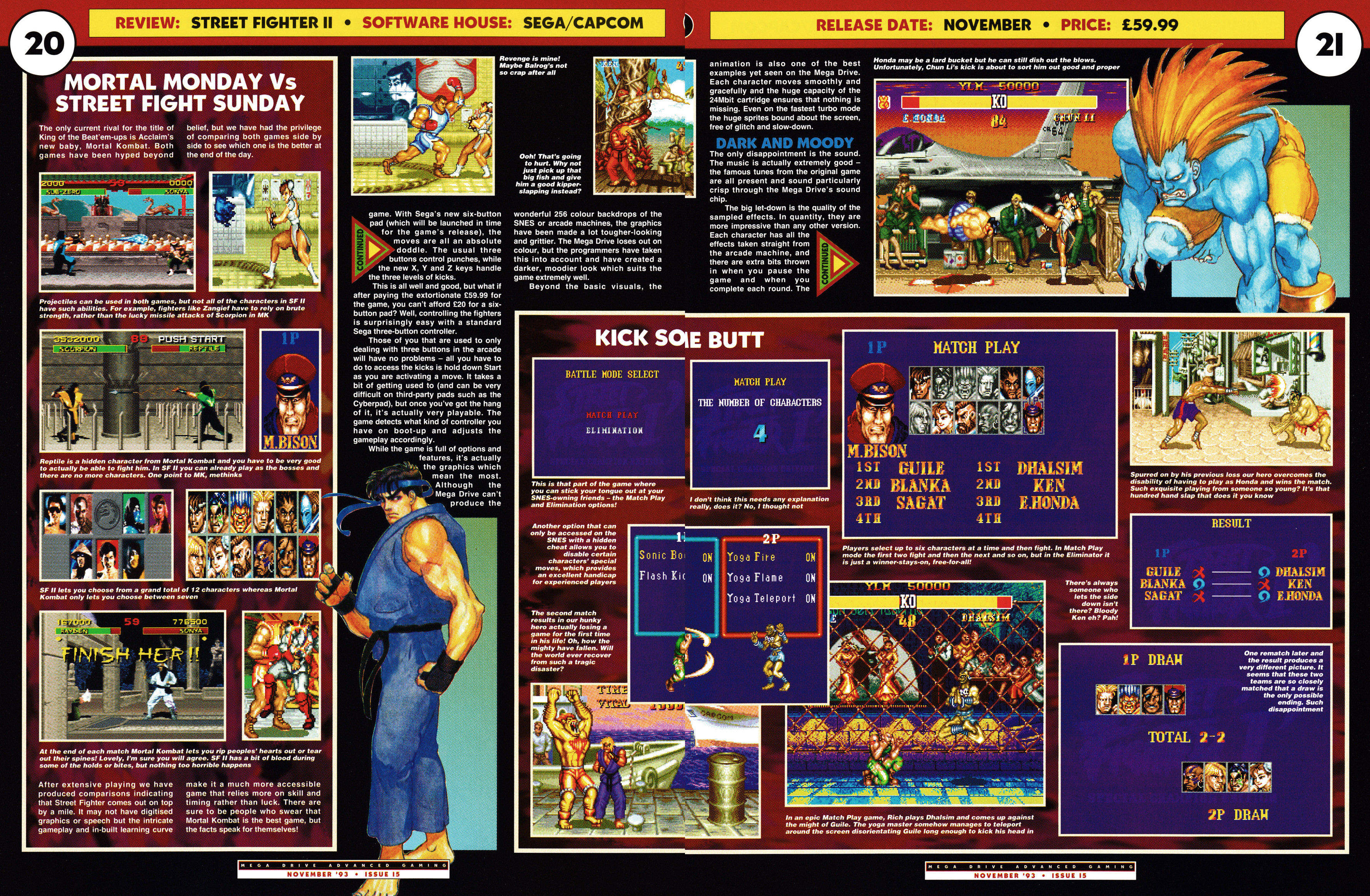 Review for Street Fighter II' Special Champion Edition on Mega Drive from Mega Drive Advanced Gaming 15 - November 1993 (UK)  score: 97%