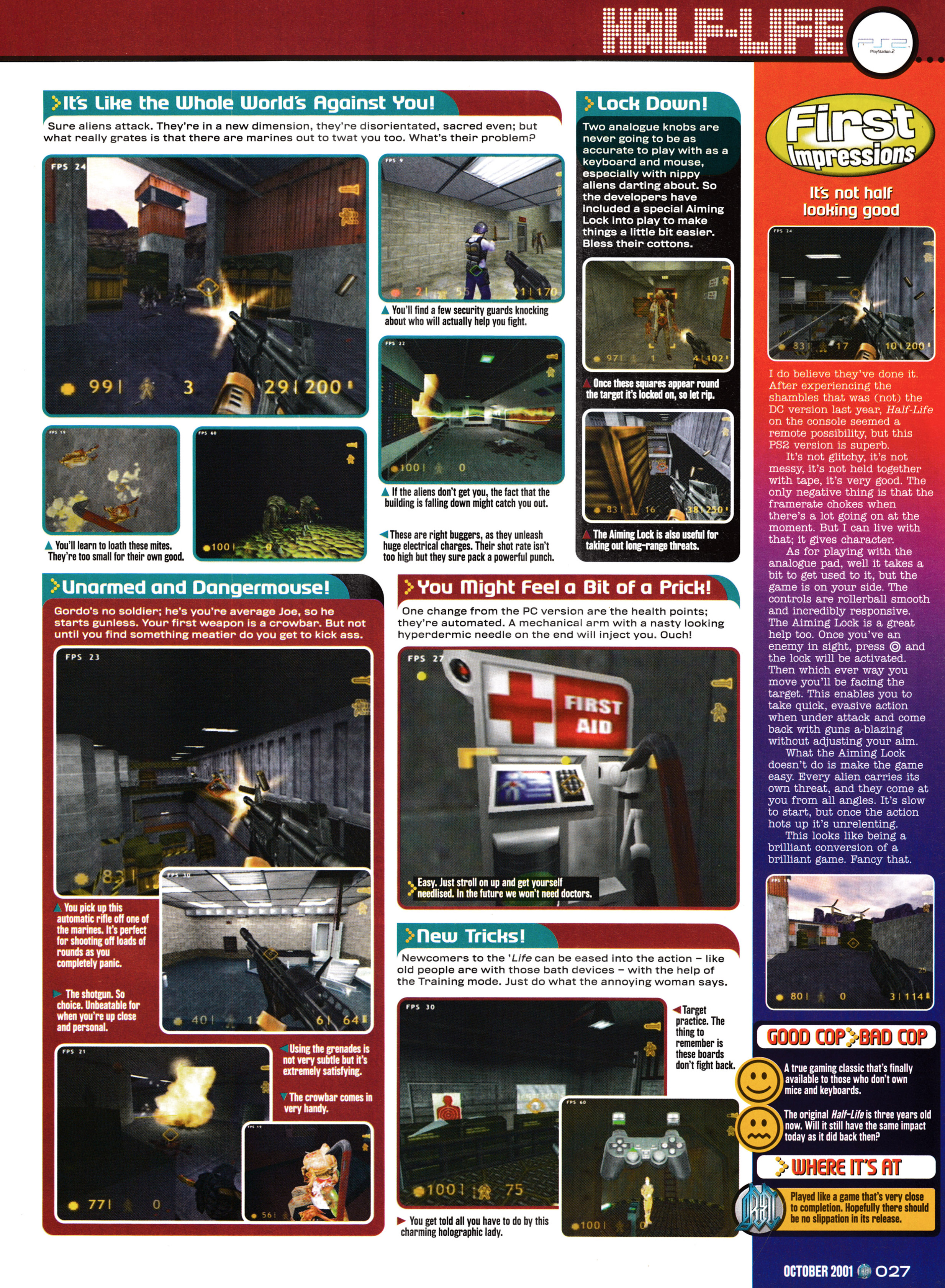 Preview for Half-Life on PlayStation 2 from GamesMaster 112 - October 2001 (UK) 