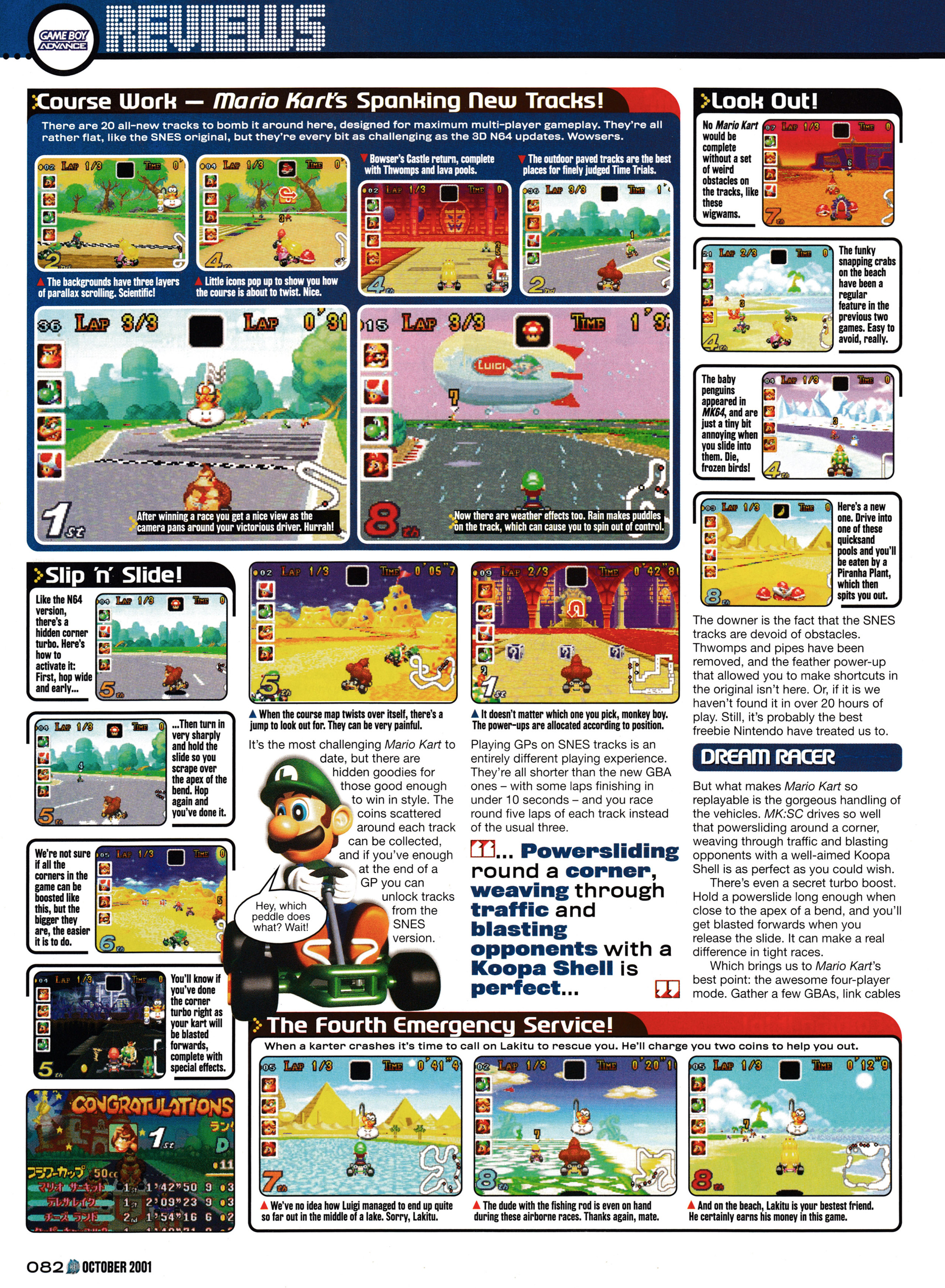 Review for Mario Kart Super Circuit on Game Boy Advance from GamesMaster 112 - October 2001 (UK)  score: 95%