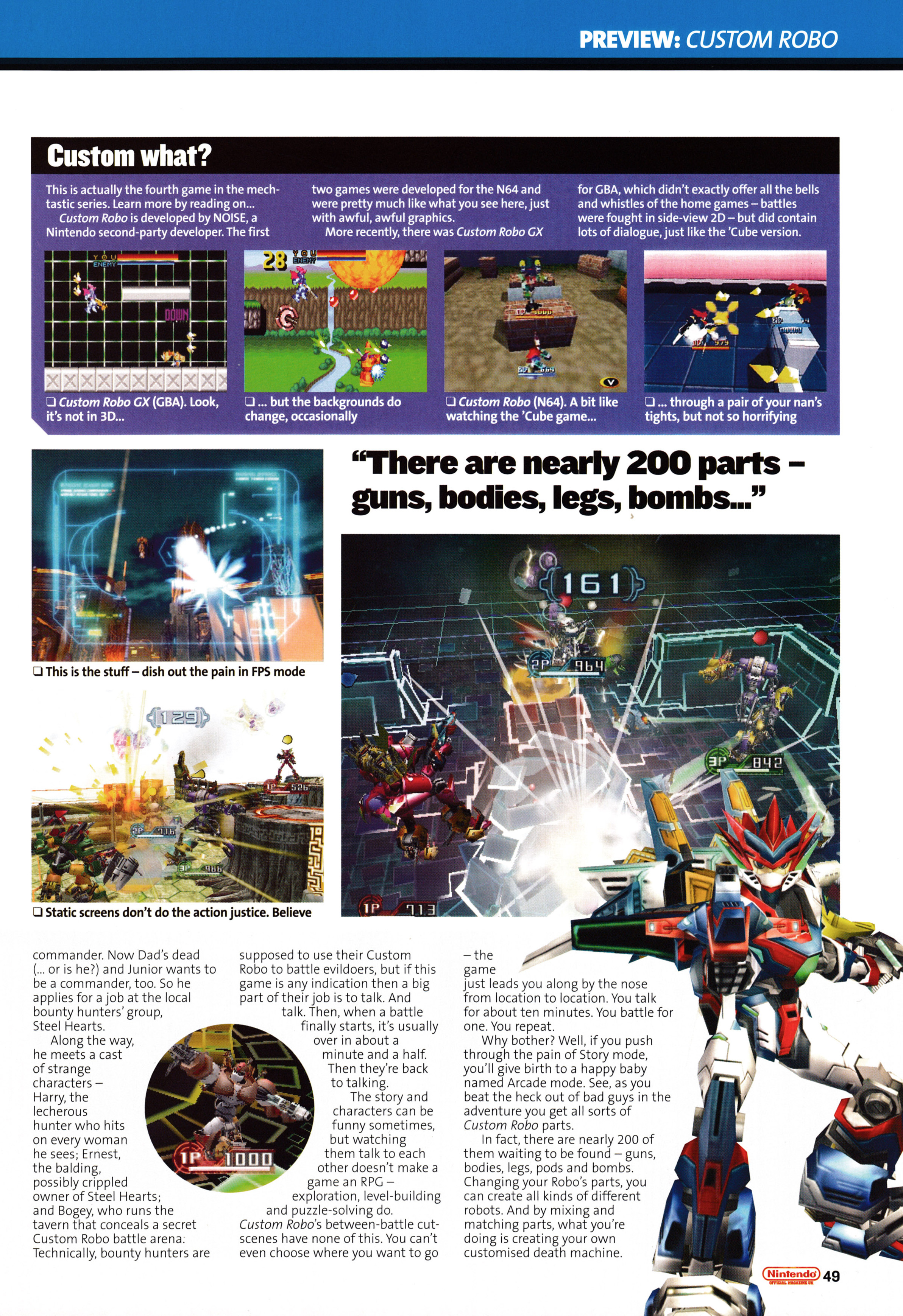 Preview for Custom Robo  on gameCube from Nintendo Official Magazine 140 - May 2004 (UK)