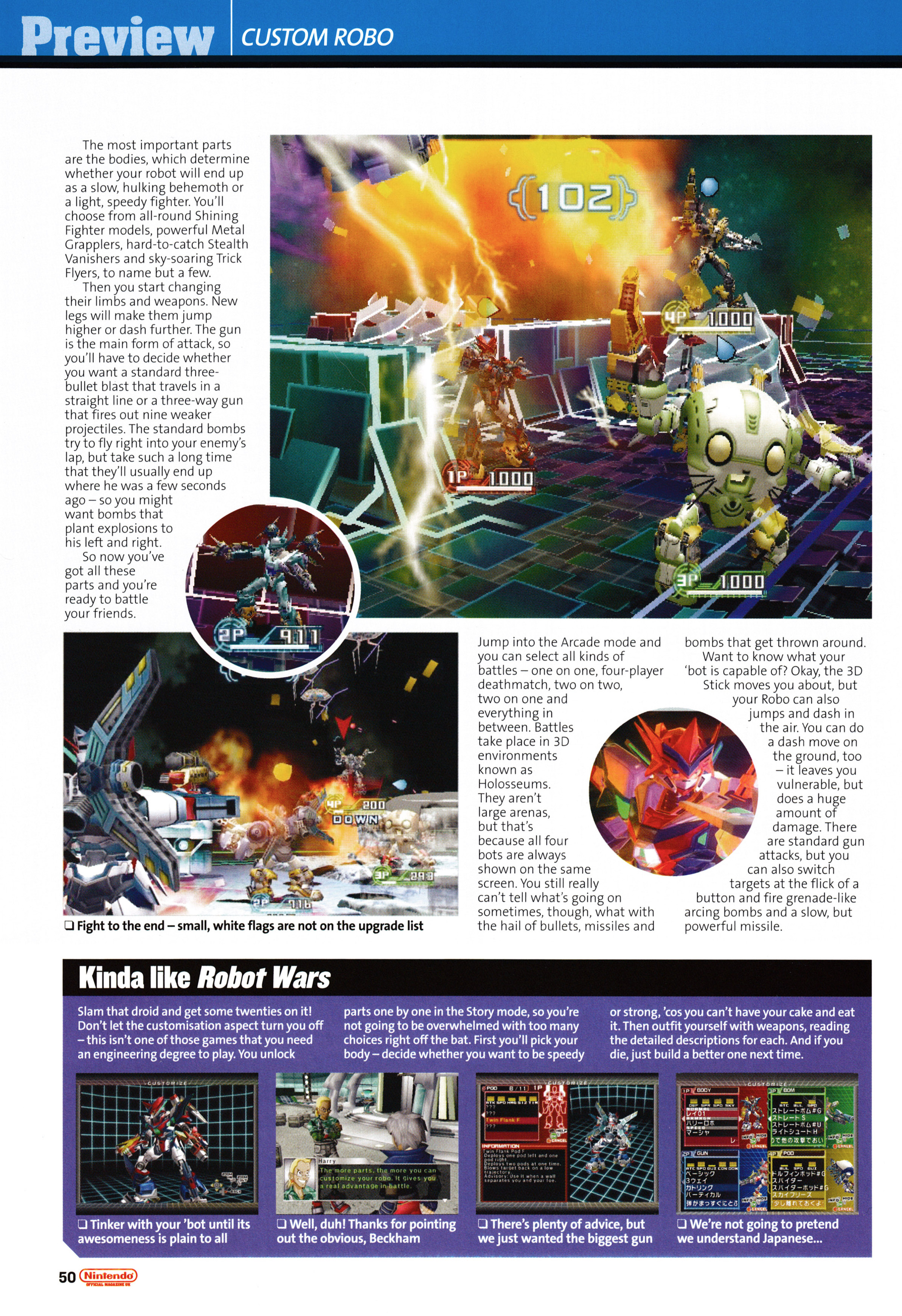 Preview for Custom Robo  on gameCube from Nintendo Official Magazine 140 - May 2004 (UK)