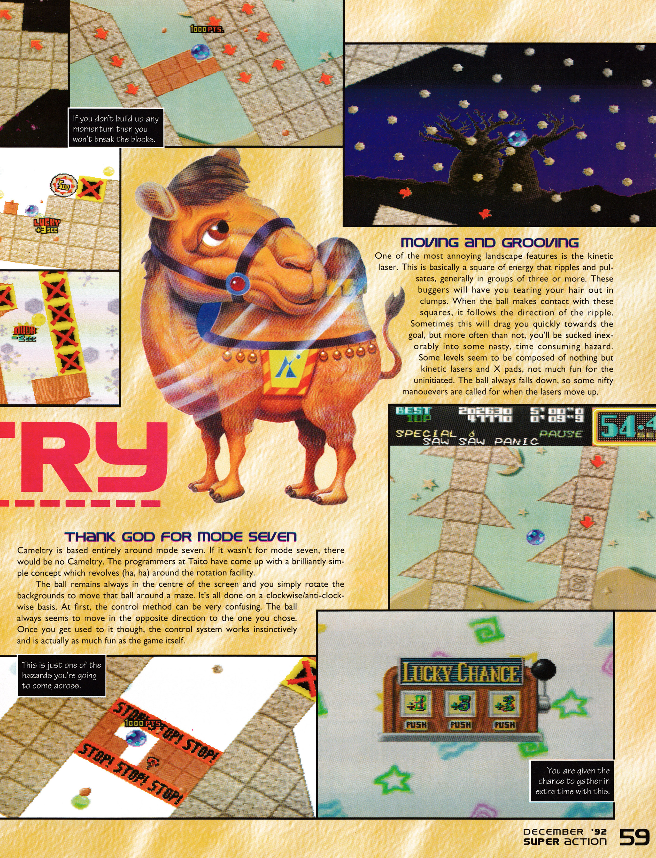 Review for Cameltry on Super Nintendo From Super Action 3 - December 1992 (UK)  score: 86%