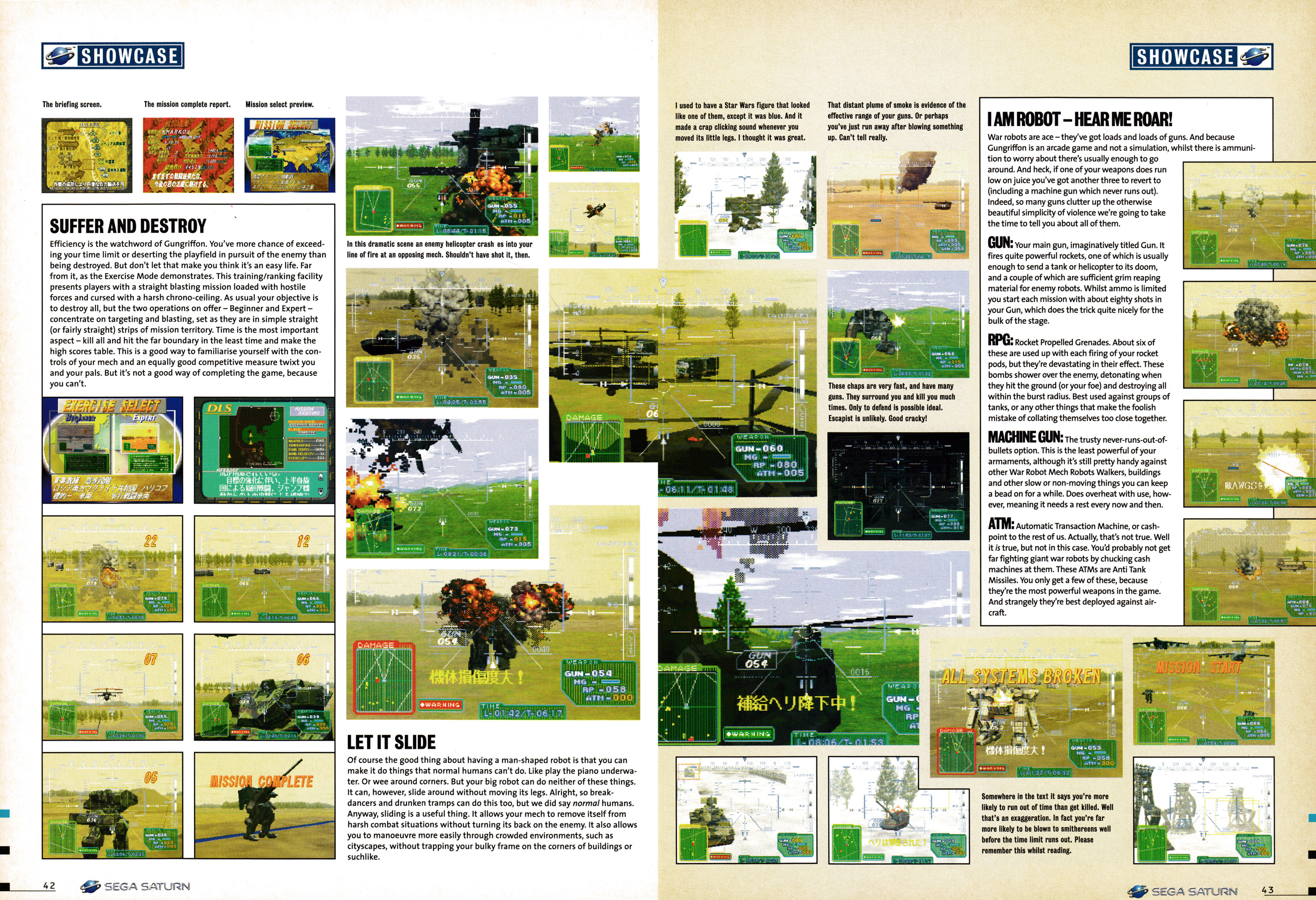 Feature on Gun Griffon for Sega Saturn rom Official Sega Saturn Magazine 6 - April 1996 (UK)