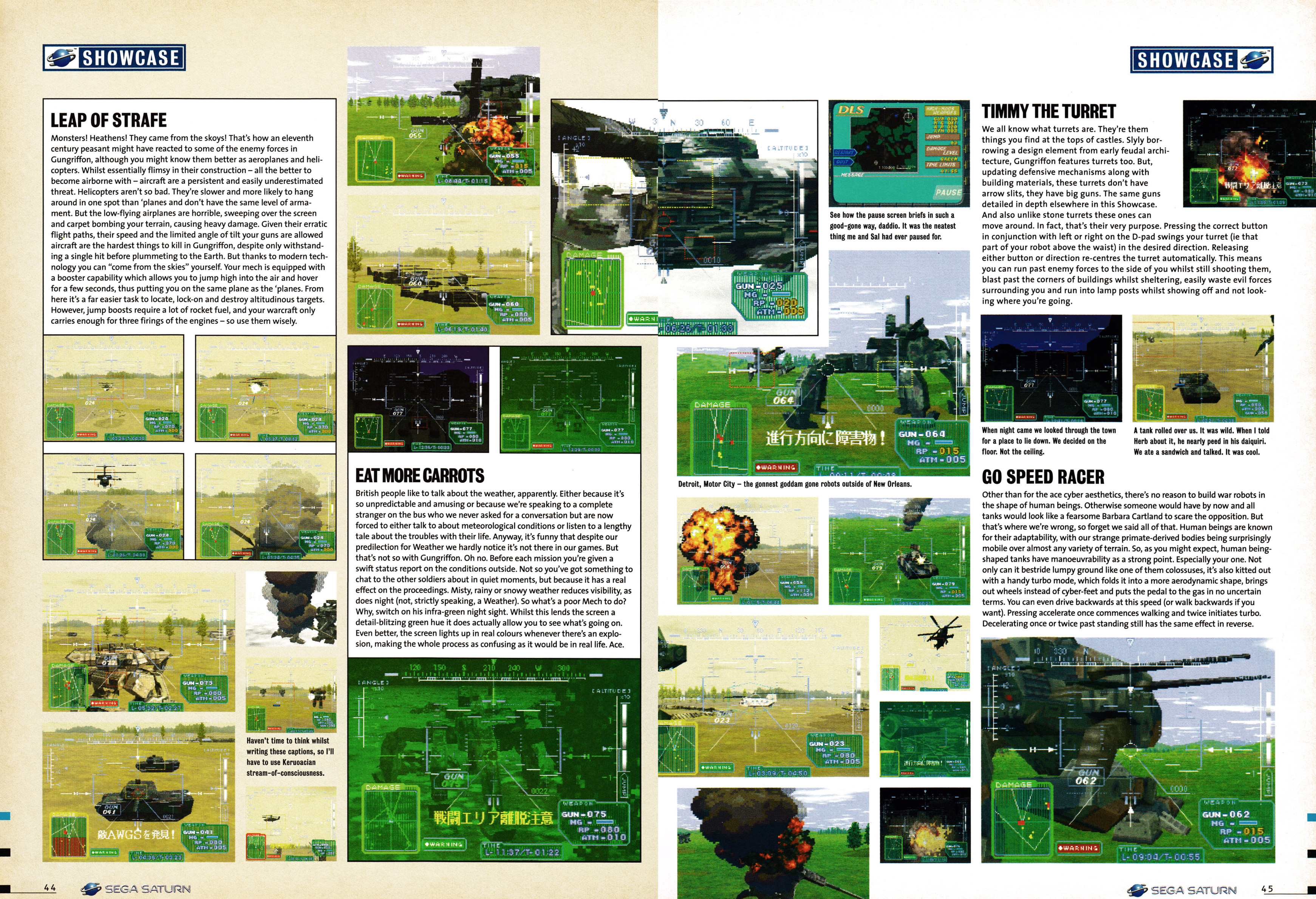 Feature on Gun Griffon for Sega Saturn rom Official Sega Saturn Magazine 6 - April 1996 (UK)