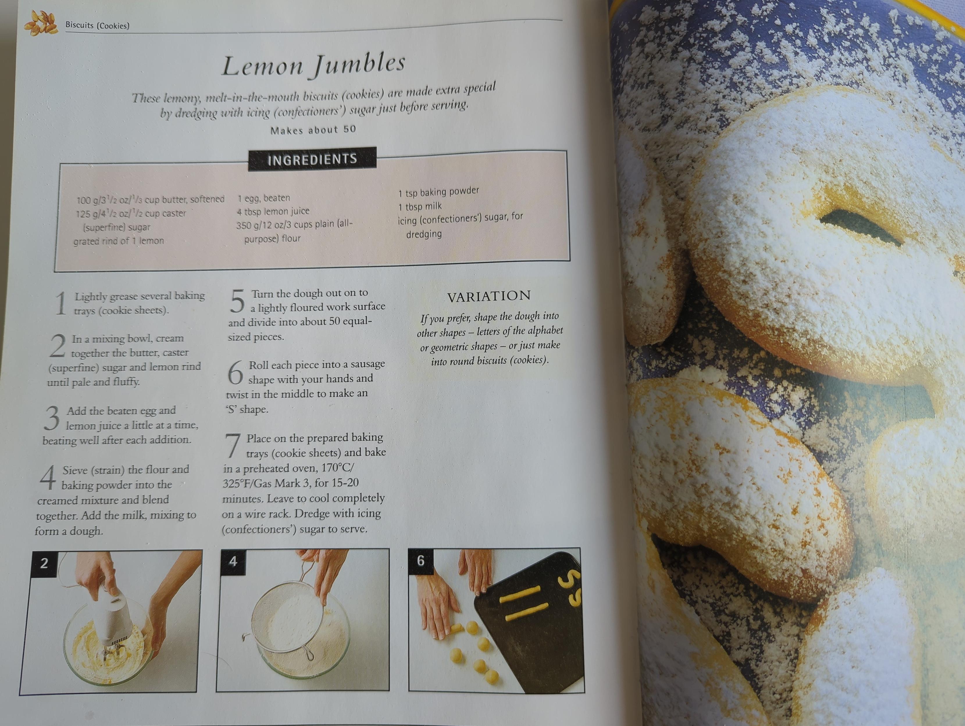 Recipe for Lemon Junbles cookies - I need to OCR the text but it'll be a thread. Now in replies!